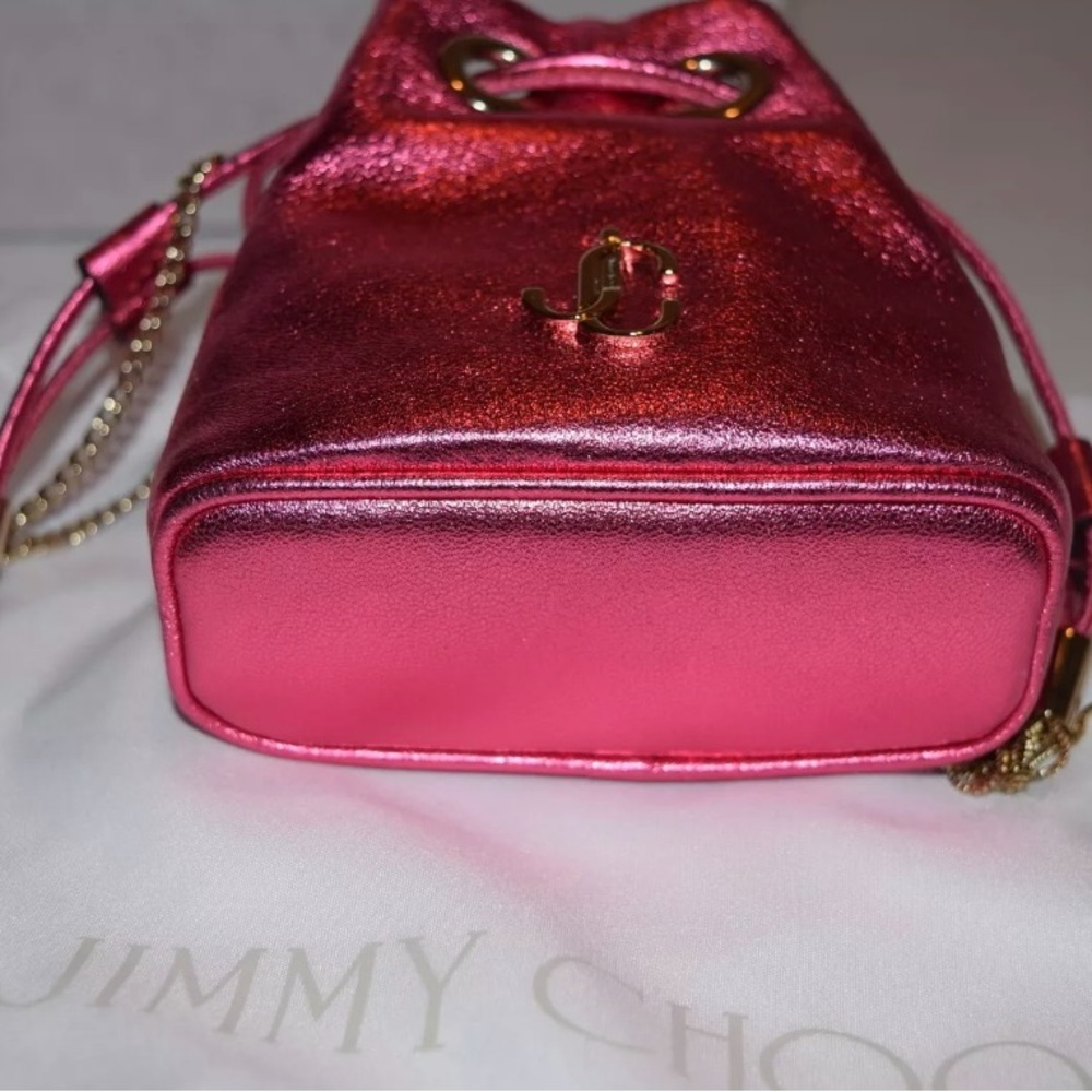 Jimmy Choo Mini Bag pink peony Marchaline mint condition with tags crossbody - Picture 11 of 16